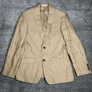 Murano Baird McNutt Blazer Men's Small Beige 100% Linen‎ Jacket Sport Coat